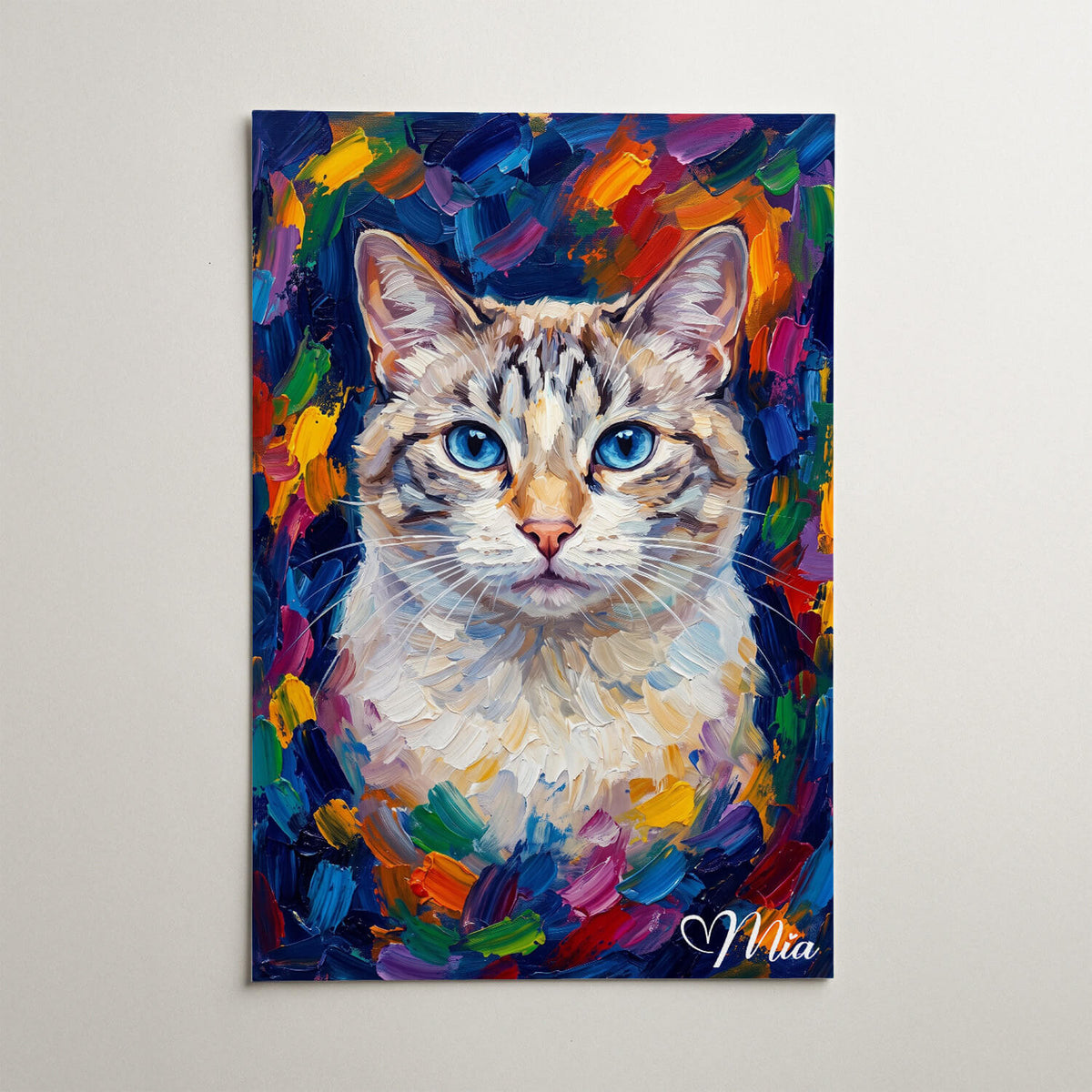 Katteportræt i pop art-stil efter dit foto - plakat