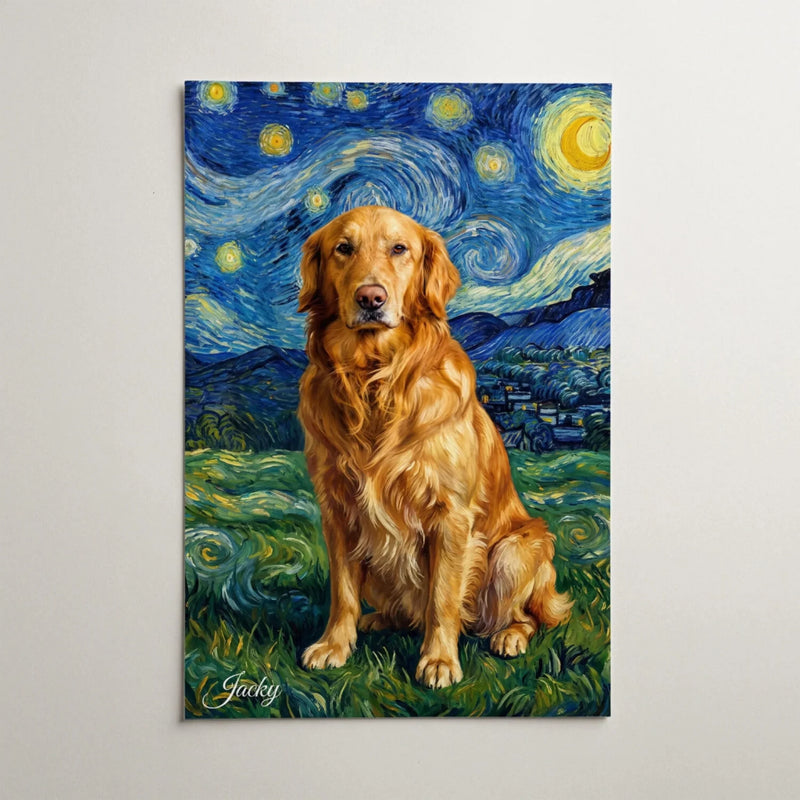 Dyreportræt i Van Gogh-stil