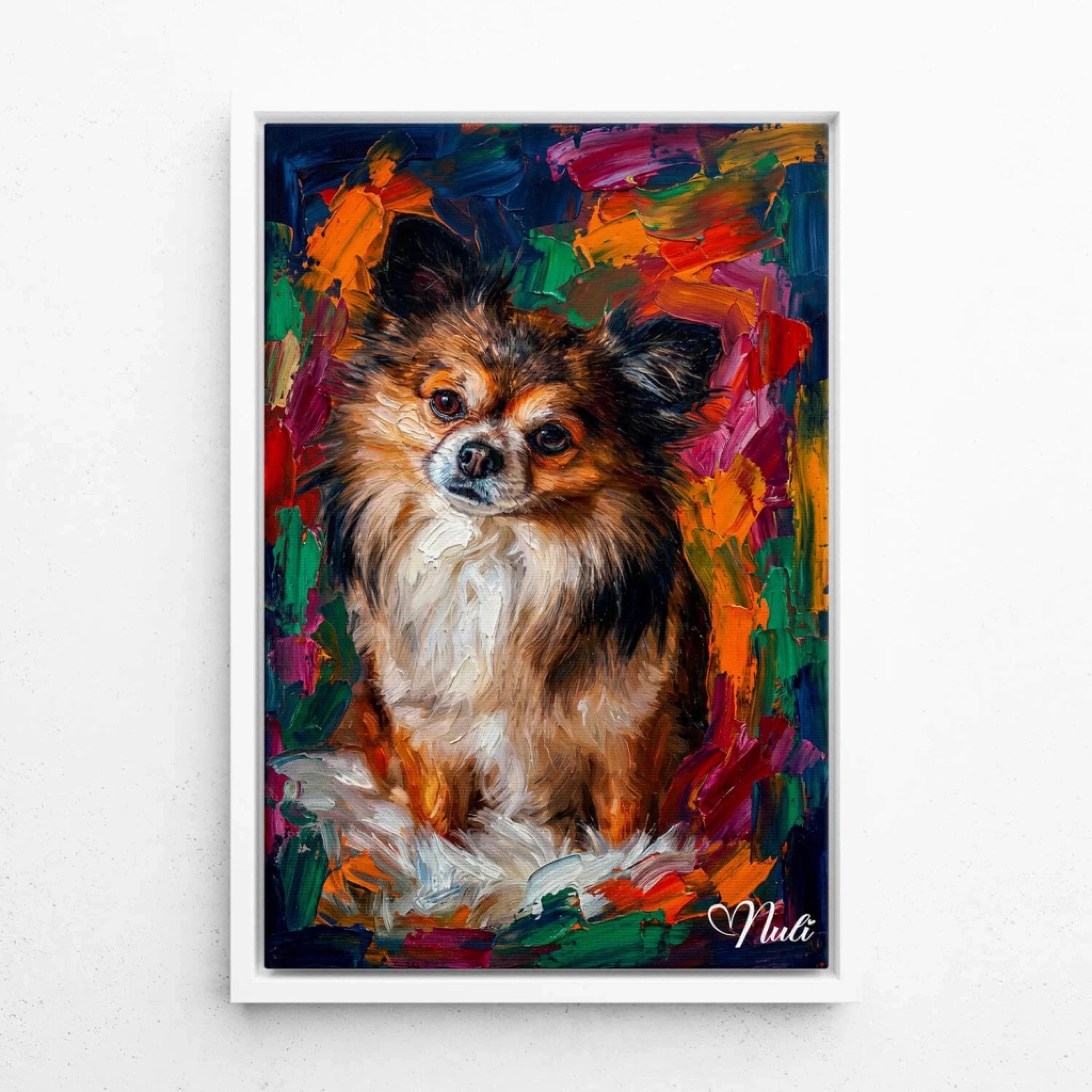 hundeportrait-leinwand-weißer-rahmen