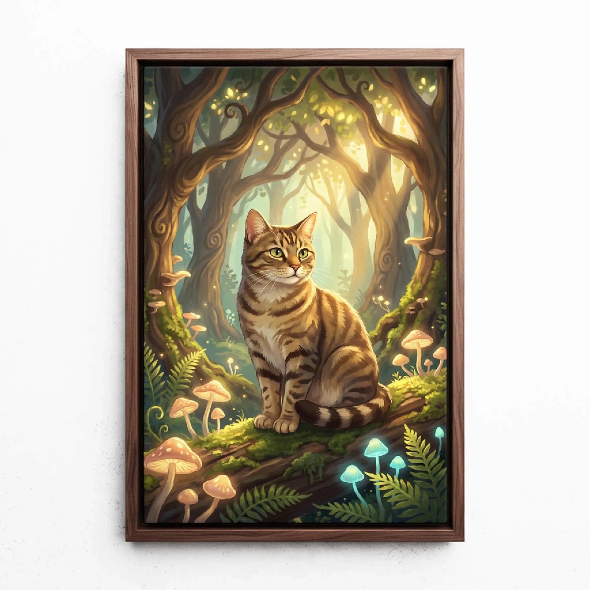 katzenportrait-leinwand-rahmen-walnuss
