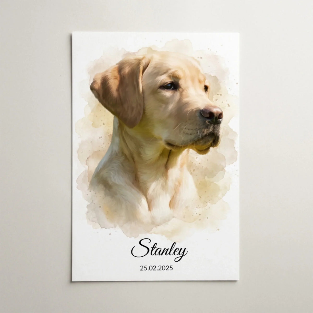 Hundeportrait im Aquarell-Stil - Poster